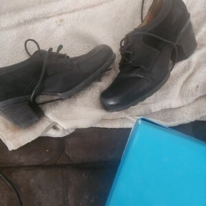 John Fluevog Charcoal Lace-Up Ankle Boots